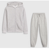 4F bluza dla dziewczynki rozpinana z kapturem + spodnie dresowe zestaw szary, Kolor: szary, Rozmiar: 128
