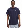 UNDER ARMOUR męski t-shirt bawełniany M LOGO EMB HEAVYWEIGHT SS granatowy, Kolor: granatowy, Rozmiar: L