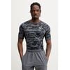 UNDER ARMOUR t-shirt treningowy męski UA HG Printed SS czarny, Kolor: czarny, Rozmiar: L