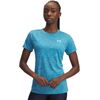 UNDER ARMOUR damska koszulka treningowa na siłownię Tech SSC- Twist niebieska, Kolor: niebieski, Rozmiar: L