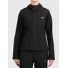 4F F605 Kurtka damska SOFTSHELL z kapturem na co dzień czarna, Kolor: czarny, Rozmiar: L