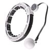 HHM16 Hula Hop White Z Magnesami I Obciążnikiem + Licznik HMS, Kolor: biały