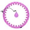 HMS HHW12 Plus Size Hula Hop z Wypustkami i obciążnikiem z regulacją, Kolor: fioletowy