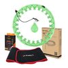 ZESTAW Hula Hop Hhw01 Green Z Wypustkami I Obciążnikiem + Pas Br163 Red HMS, Kolor: zielony