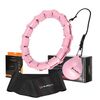 ZESTAW Hula Hop Hhw02 Light Pink Z Wypustkami I Obciążnikiem + Pas Br163 Black HMS