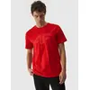 4F koszulka męska sportowa t-shirt bawełniany M1844 bordowy, Kolor: Bordowy, Rozmiar: M
