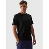 4F t-shirt męski sportowy koszulka bawełniana M1843 czarny, Kolor: czarny, Rozmiar: L