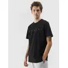 4F koszulka męska t-shirt bawełniany sportowy M1283 biały, Kolor: czarny, Rozmiar: S