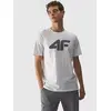 4F koszulka męska sportowa t-shirt bawełniany M1844 biały, Kolor: biały, Rozmiar: S
