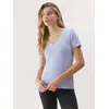 4F koszulka damska t-shirt sportowy fitness bawełniany F1359 fioletowy, Kolor: niebieski, Rozmiar: XS