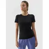 4F t-shirt damski koszulka treningowa bawełniana F1267 czarna, Kolor: czarny, Rozmiar: XS