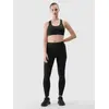 4F Legginsy treningowe damskie F186 czarne, Kolor: czarny, Rozmiar: XS