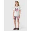4F Legginsy dziewczęce w panterkę F133, Kolor: różowy, Rozmiar: 146/152