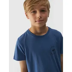 4F Koszulka dziecięca t-shirt chłopięcy na W-F bawełniany M1859 niebieski, Kolor: niebieski, Rozmiar: 164, 2 zdjęcie