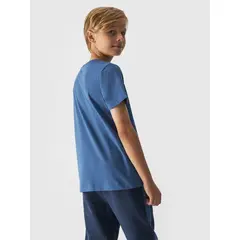 4F Koszulka dziecięca t-shirt chłopięcy na W-F bawełniany M1859 niebieski, Kolor: niebieski, Rozmiar: 164, 3 zdjęcie