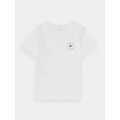 4F Koszulka dziecięca t-shirt chłopięcy na W-F bawełniany M1859 biały, Kolor: biały, Rozmiar: 164, 2 zdjęcie