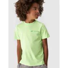 4F JUNIOR T-shirt bawełniany M1558 zielony, Kolor: zielony, Rozmiar: 140