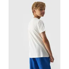 4F Koszulka dziecięca t-shirt chłopięcy na W-F bawełniany M1859 biały, Kolor: biały, Rozmiar: 164, 4 zdjęcie