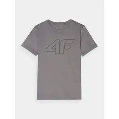 4F JUNIOR T-shirt bawełniany M1627 ciemnoszary, Kolor: ciemnoszary, Rozmiar: 140, 5 zdjęcie