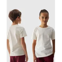4F JUNIOR T-shirt dziecięcy U1802 biały unisex, Kolor: biały, Rozmiar: 122, 2 zdjęcie
