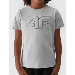 4F JUNIOR T-shirt bawełniany M1627 szary, Kolor: szary, Rozmiar: 152, 4 zdjęcie