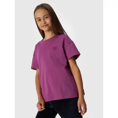 4F t-shirt dziecięcy koszulka bawełniana sportowa F1546 różowa, Kolor: różowy, Rozmiar: 128