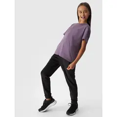 4F t-shirt dziecięcy koszulka bawełniana sportowa F1546 fioletowa, Kolor: fioletowy, Rozmiar: 134, 5 zdjęcie