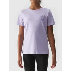 4F koszulka dziecięca bawełniana t-shirt dla dziewczynek F1549 fioletowy, Kolor: fioletowy, Rozmiar: 146, 4 zdjęcie