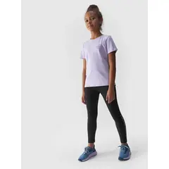 4F koszulka dziecięca bawełniana t-shirt dla dziewczynek F1549 fioletowy, Kolor: fioletowy, Rozmiar: 152, 5 zdjęcie