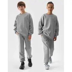 4F JUNIOR Spodnie dresowe unisex U0920 szare, Kolor: szary, Rozmiar: 164, 5 zdjęcie