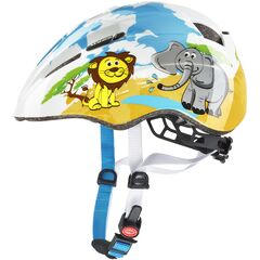Kask Rowerowy Dziecięcy UVEX Kask Kid 2, Kolor: niebieski/biały/żółty, Rozmiar: 46-52