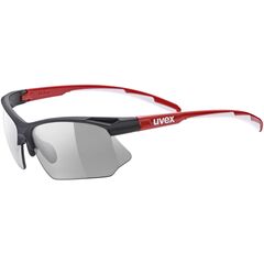 UVEX Okulary sportstyle 802 V (53/0/872/8801/UNI) czerwone, Kolor: czarny, Rozmiar: one size