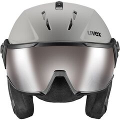 UVEX INSTINCT VISOR kask narciarski hardshell z goglami szary, Kolor: szary, Rozmiar: 56-58, 2 zdjęcie