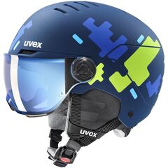 UVEX Kask rocket jr. visor granatowy, Kolor: granatowy, Rozmiar: 54-58