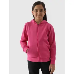 4F JUNIOR Bluza rozpinana z kapturem F1315 różowa, Kolor: różowy, Rozmiar: 158