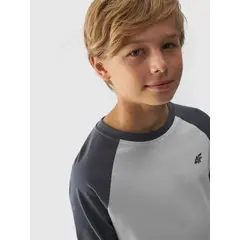 4F JUNIOR Longsleeve chłopięcy M293 szary, Kolor: biały, Rozmiar: 158, 2 zdjęcie