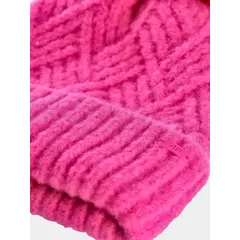 4F JUNIOR Czapka dziecięca z pomponem F419 różowa, Kolor: różowy, Rozmiar: one size, 2 zdjęcie