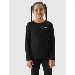 4F JUNIOR Longsleeve bawełniany F318 czarny, Kolor: czarny, Rozmiar: 158