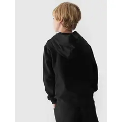 4F JUNIOR Bluza chłopięca z kapturem M1226 czarna, Kolor: czarny, Rozmiar: 128, 4 zdjęcie