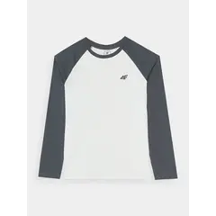 4F JUNIOR Longsleeve chłopięcy M293 szary, Kolor: biały, Rozmiar: 158, 5 zdjęcie