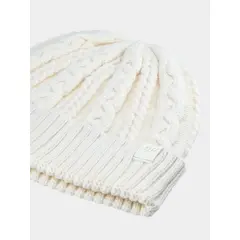 4F Czapka zimowa F457 biała, Kolor: biały, Rozmiar: one size, 2 zdjęcie