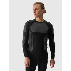 4F Bielizna Bezszwowa koszulka M165 czarno-szara, Kolor: czarny, Rozmiar: L/Xl