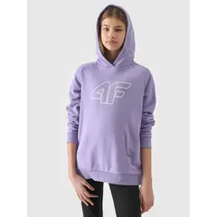 4F Bluza dziecięca z kapturem F0921 fioletowa, Kolor: fioletowy, Rozmiar: 122