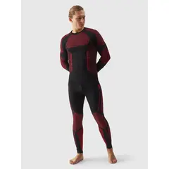 4F Bielizna Bezszwowa legginsy M166 czarno-czerwona, Kolor: czerwony, Rozmiar: XXL/3XL