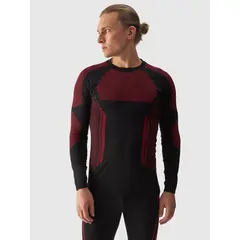 4F Bielizna Bezszwowa koszulka M165 czarno-czerwona, Kolor: czerwony, Rozmiar: L/Xl