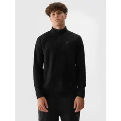 4F bluza polarowa męska M044 czarna, Kolor: czarny, Rozmiar: XXL