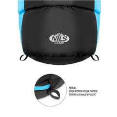 NILS CAMP śpiwór turystyczny 220x80cm kempingowy typu mumia NC2012 czarno-niebieski, Kolor: czarno-niebieski, Waga: 1,1, 4 zdjęcie
