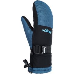 Rękawice Narciarskie Damskie Jednopalczaste VIKING Tanuka Mitten Ski Lady, Kolor: czarny/niebieski, Rozmiar: 5