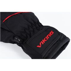 Rękawice narciarskie dziecięce VIKING Kevin Ski Kids czarne, Kolor: czarno-czerwony, Rozmiar: 2, 6 zdjęcie