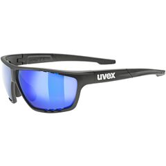 UVEX Okulary rowerowe sportstyle 706 (53/2/006/2716/UNI) czarno-niebieskie, Kolor: niebieski, Rozmiar: one size